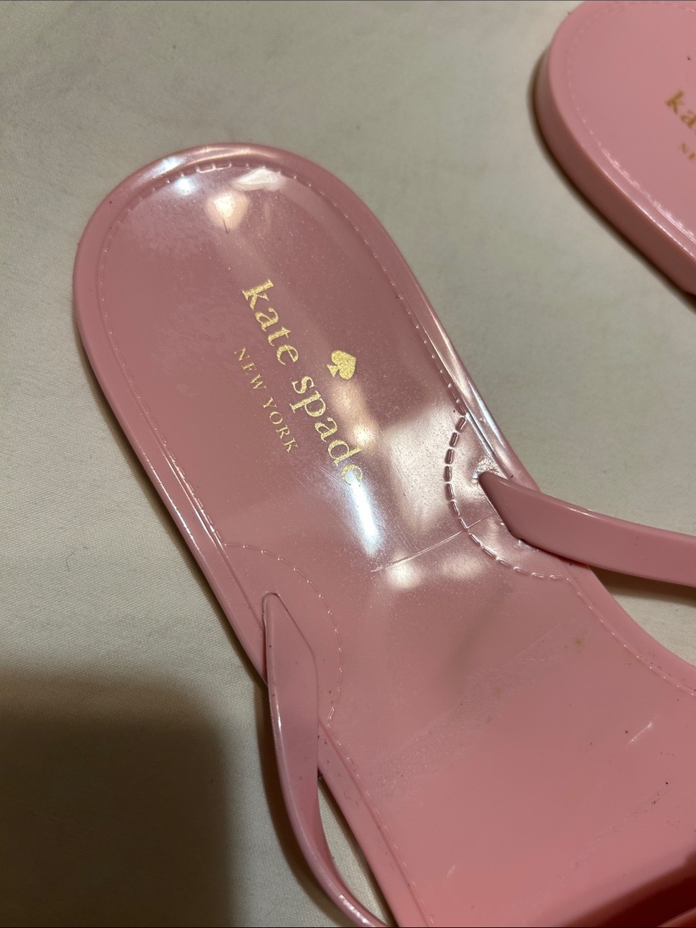 kate spade New York Pink Bow Jelly Slide Sandals - Picture 3 of 8